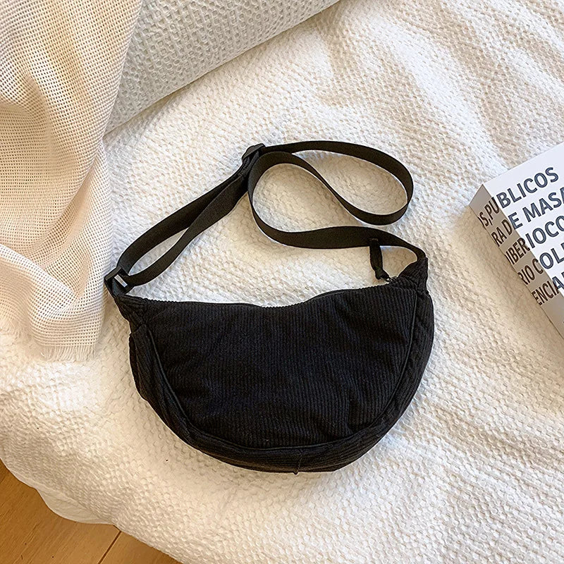 Sac Hobo  en Velours Côtelé