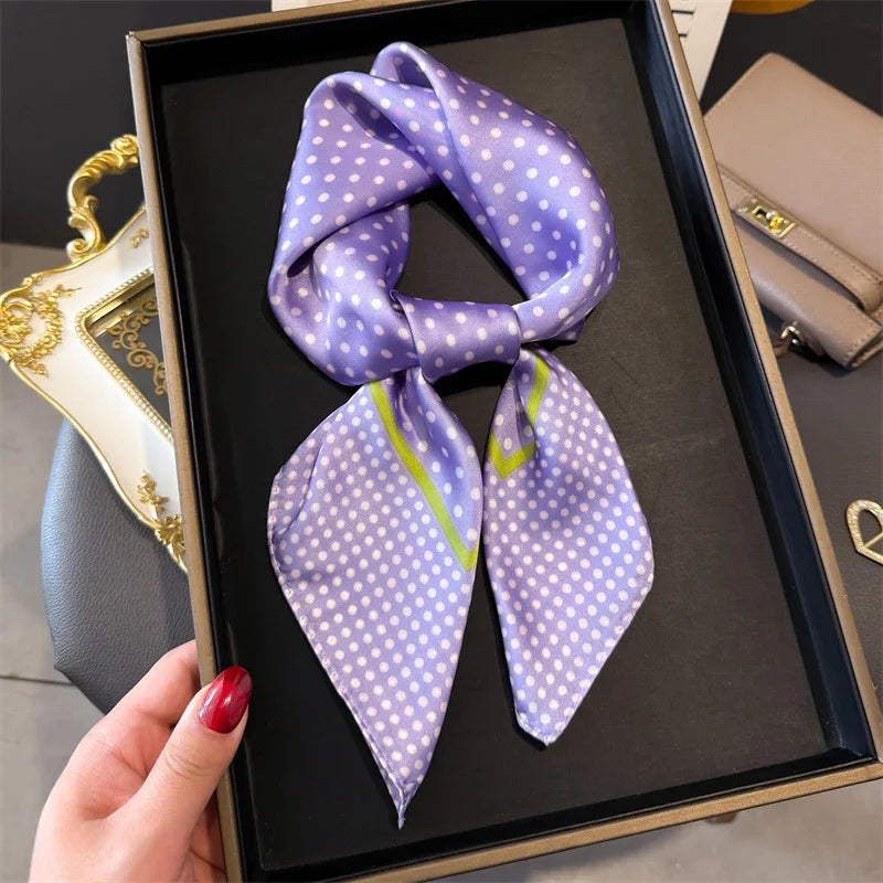 Foulard en Satin de Soie Imprimé