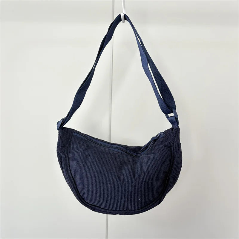 Sac Hobo  en Velours Côtelé