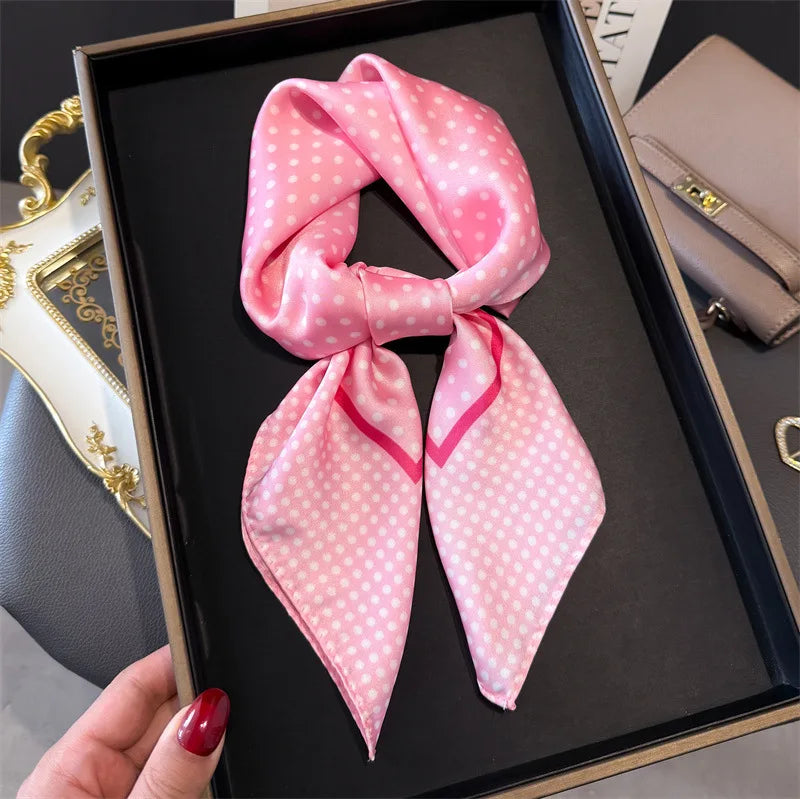 Foulard en Satin de Soie Imprimé