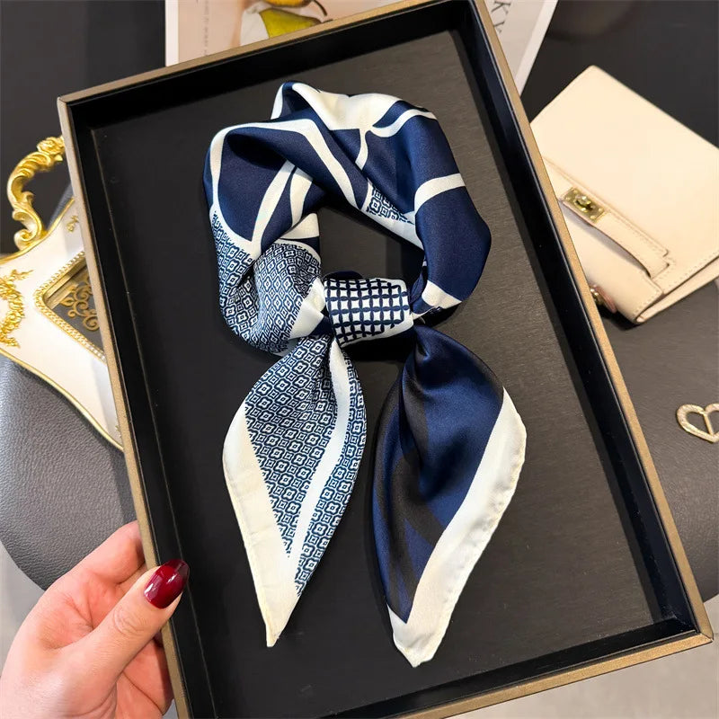 Foulard en Satin de Soie Imprimé