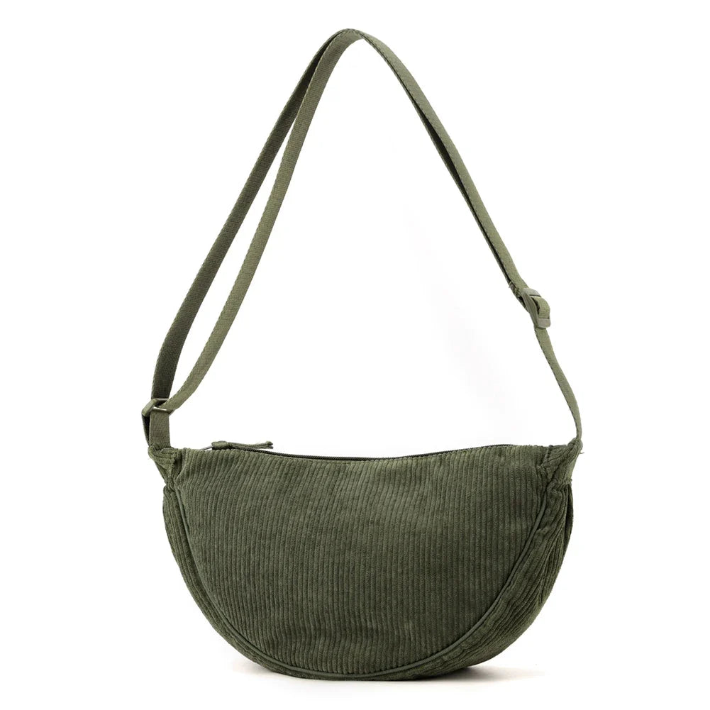 Sac Hobo  en Velours Côtelé