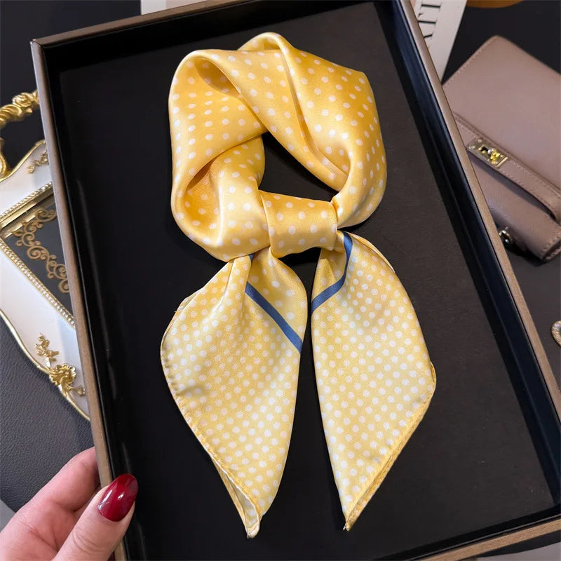 Foulard en Satin de Soie Imprimé
