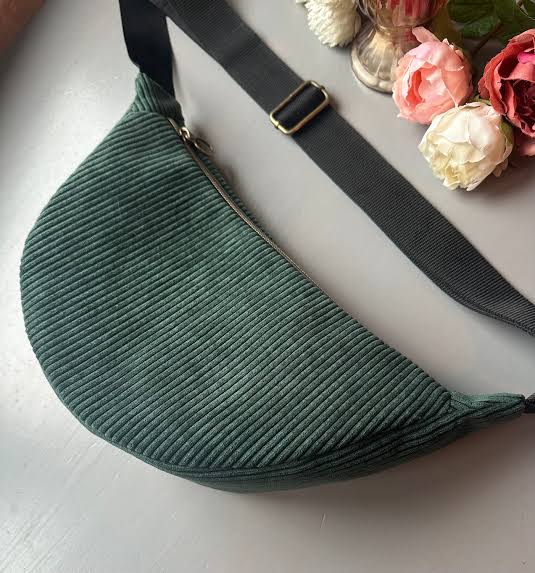 Sac Hobo  en Velours Côtelé