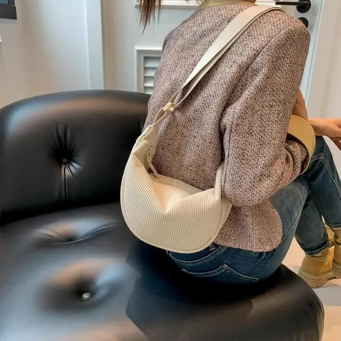 Sac Hobo  en Velours Côtelé