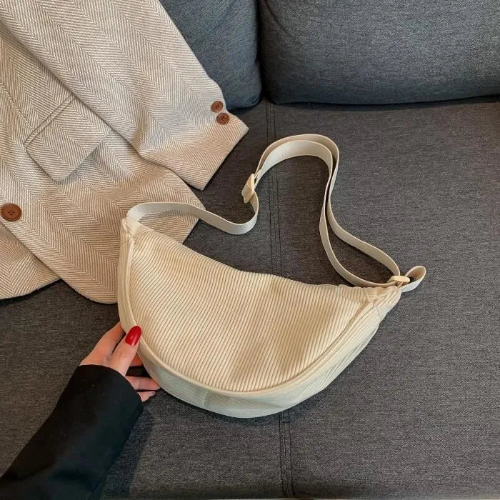 Sac Hobo  en Velours Côtelé
